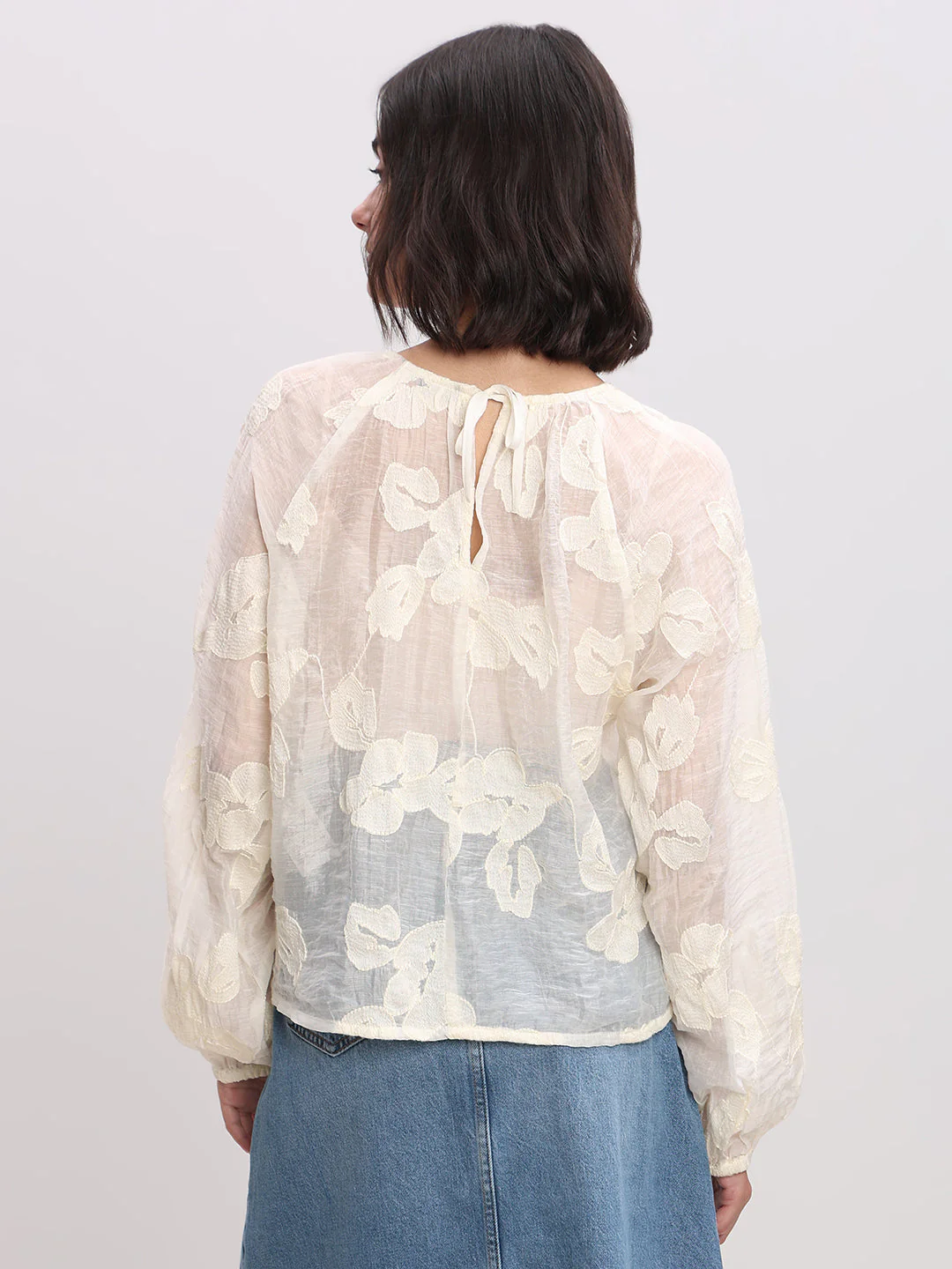 Textured Long-Sleeve Top - Image 4