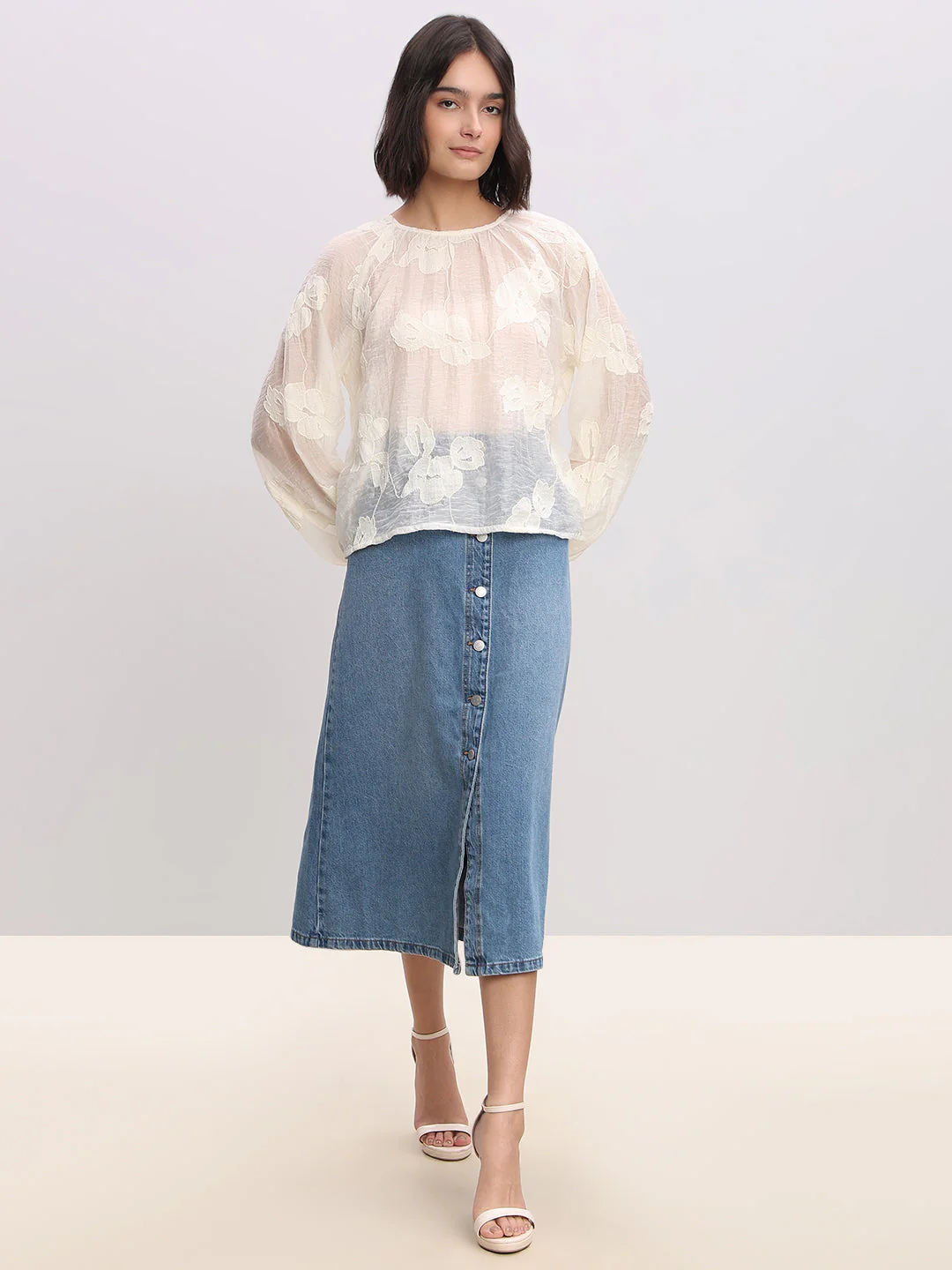 Textured Long-Sleeve Top - Image 5
