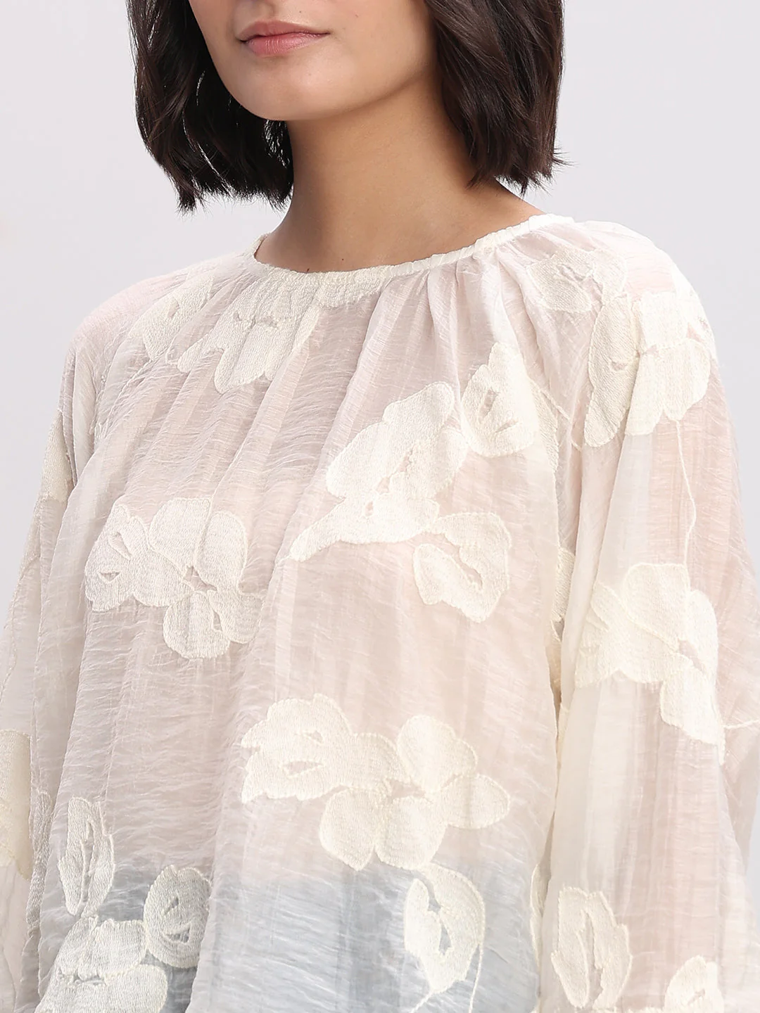 Textured Long-Sleeve Top - Image 8