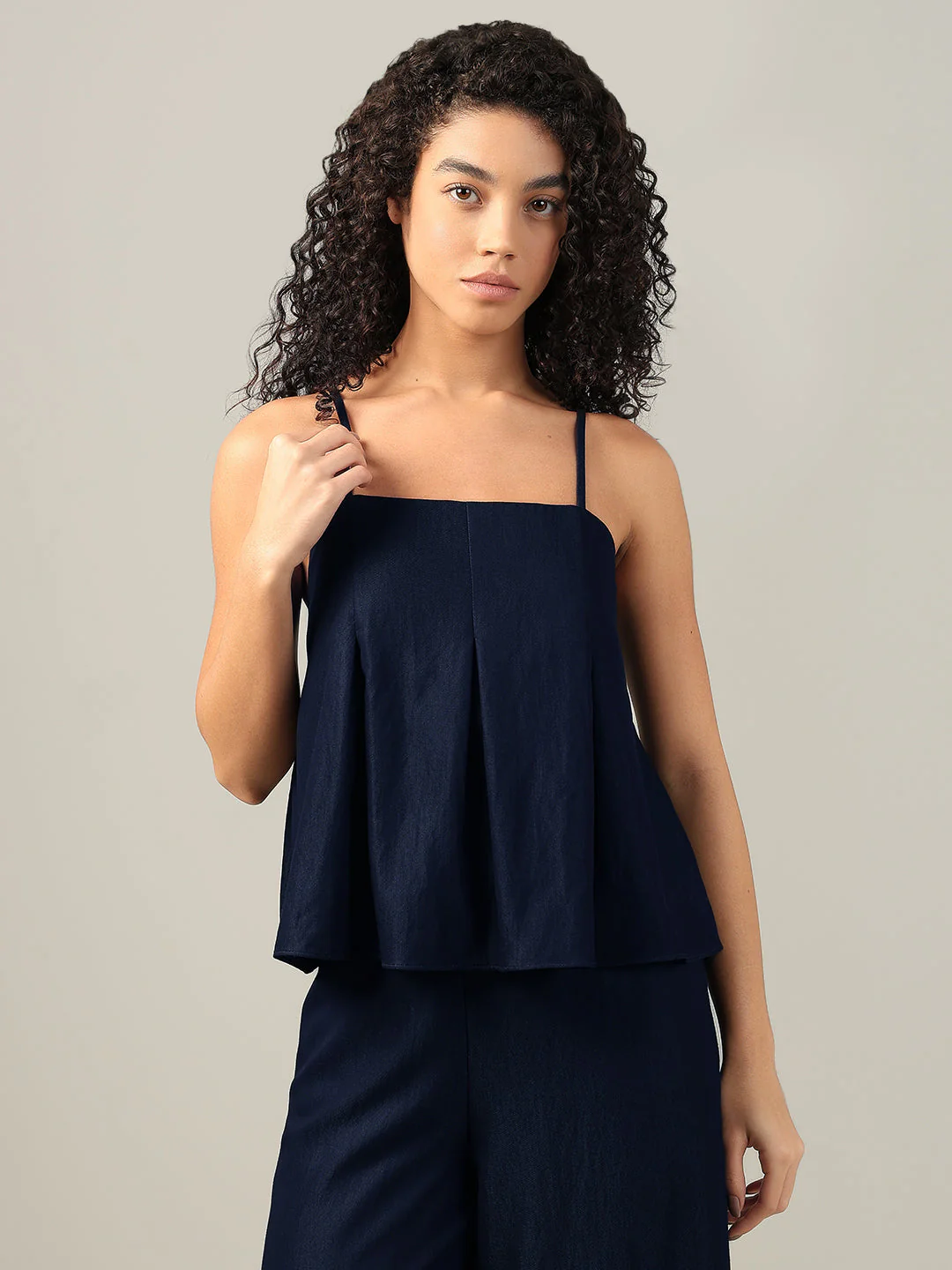 Navy Spaghetti Strap Top - Image 2