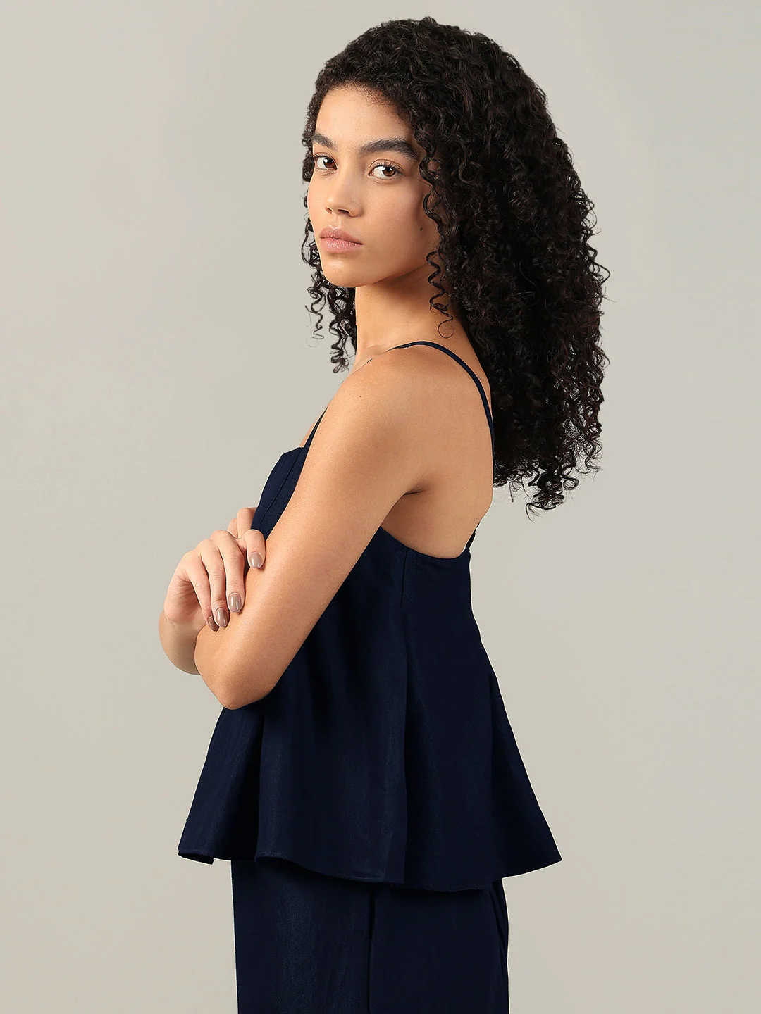 Navy Spaghetti Strap Top - Image 3