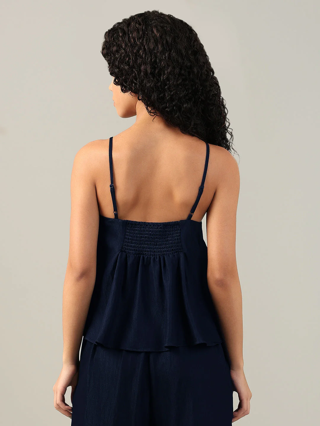 Navy Spaghetti Strap Top - Image 4