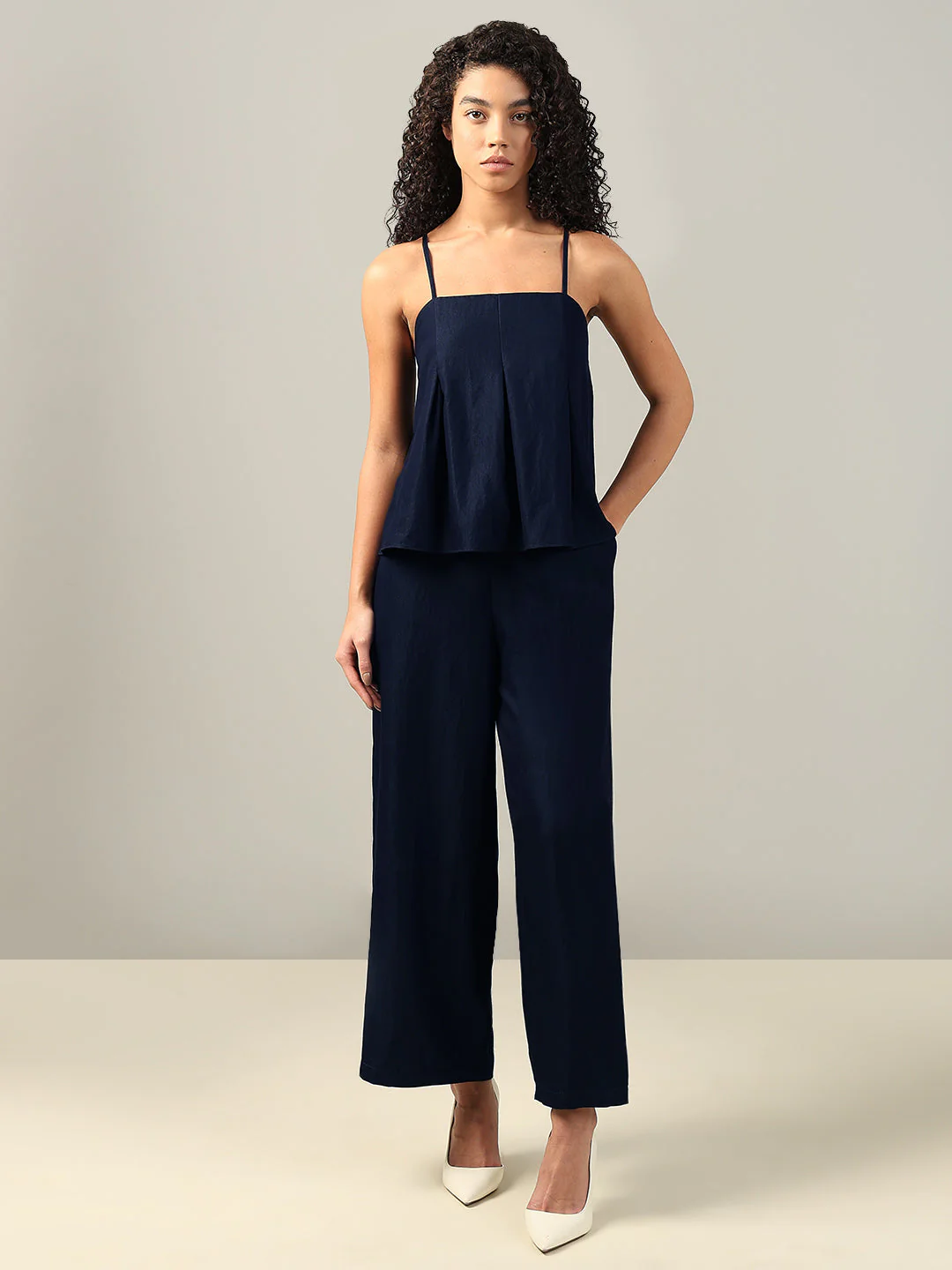 Navy Spaghetti Strap Top - Image 5