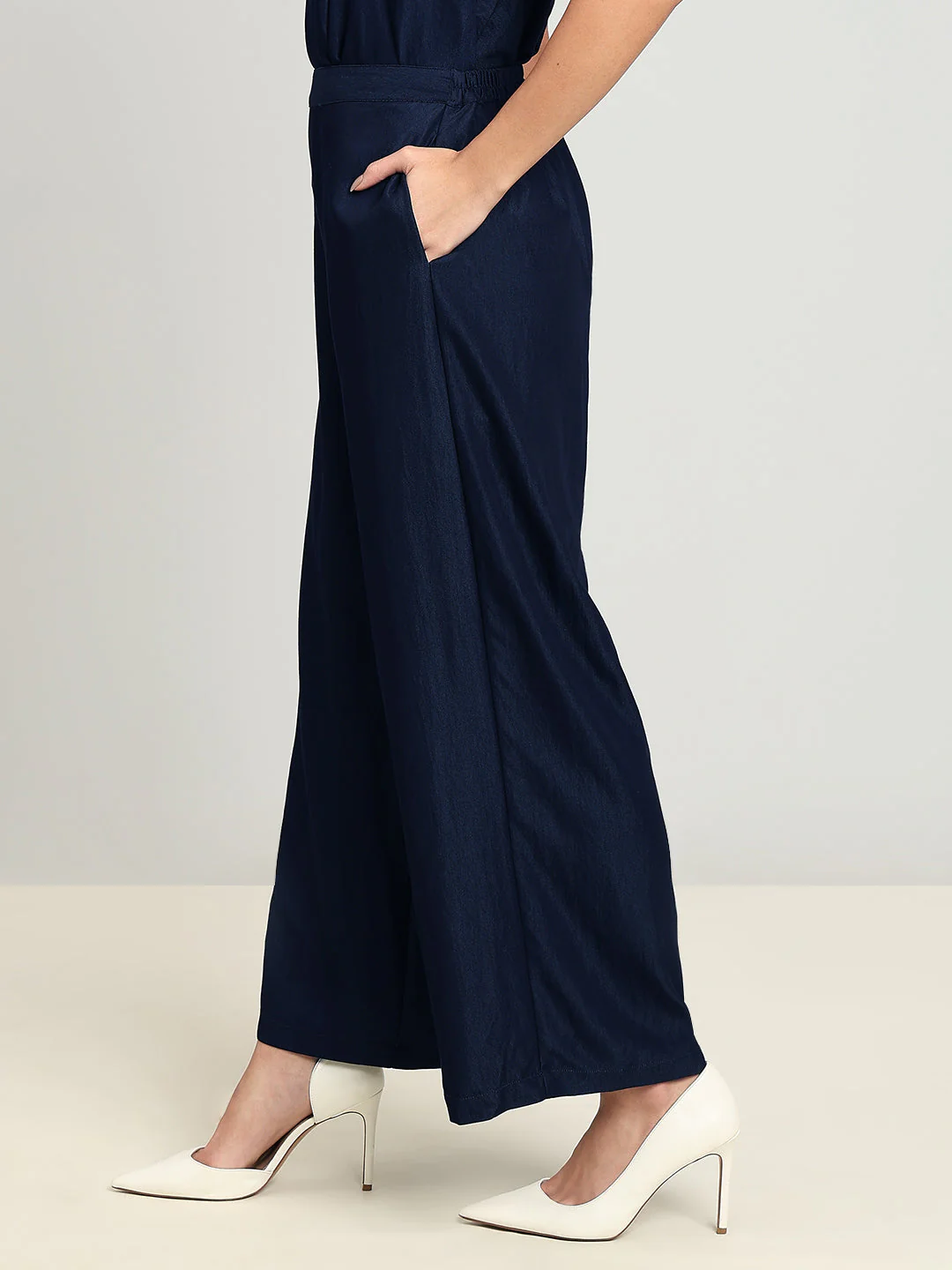 Navy High Rise Culottes - Image 3