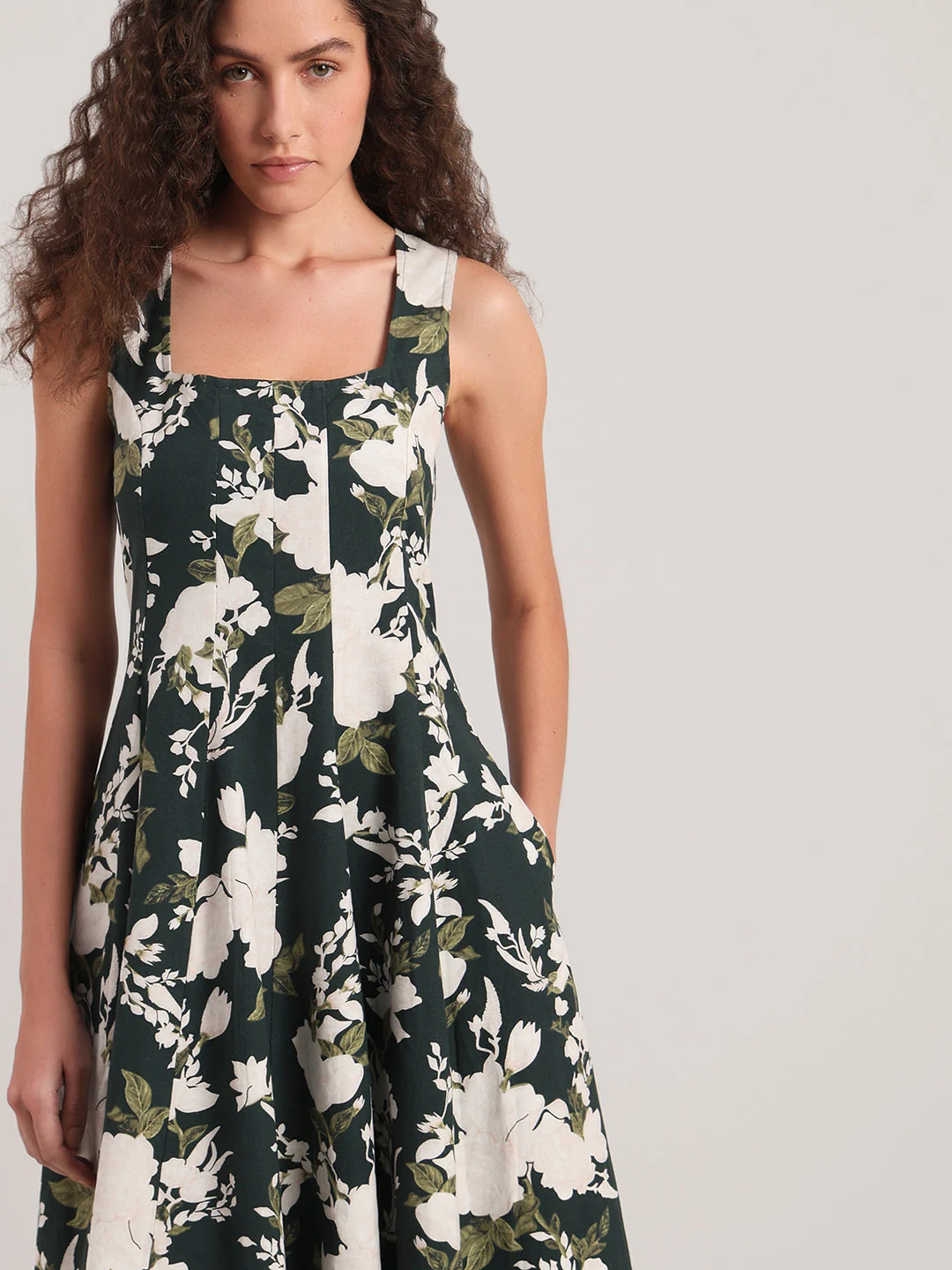Floral Sleeveless Midi Dress - Image 5