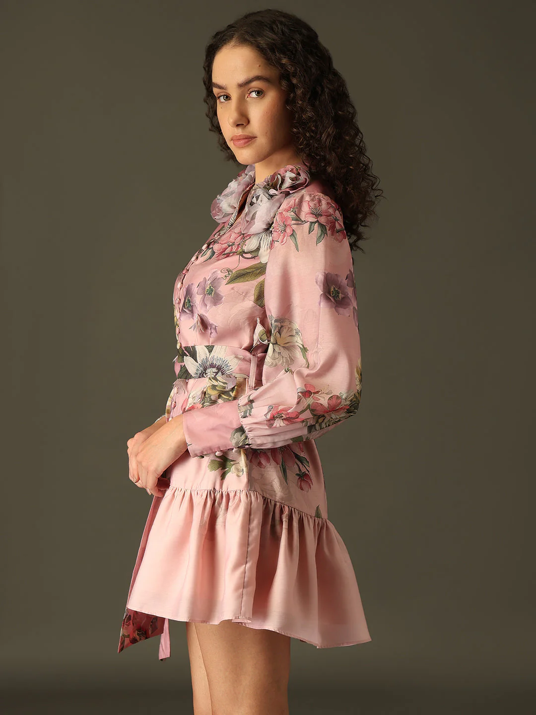 MARQUEE Floral Fit & Flare Dress - Image 3
