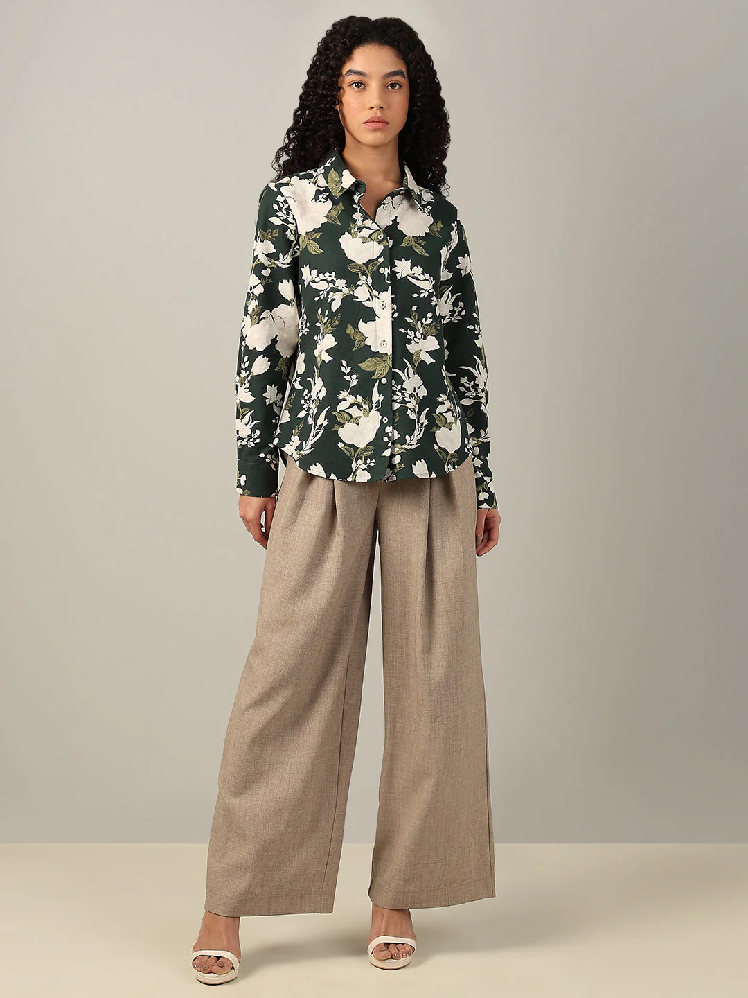 Dark Green Floral Shirt - Image 5