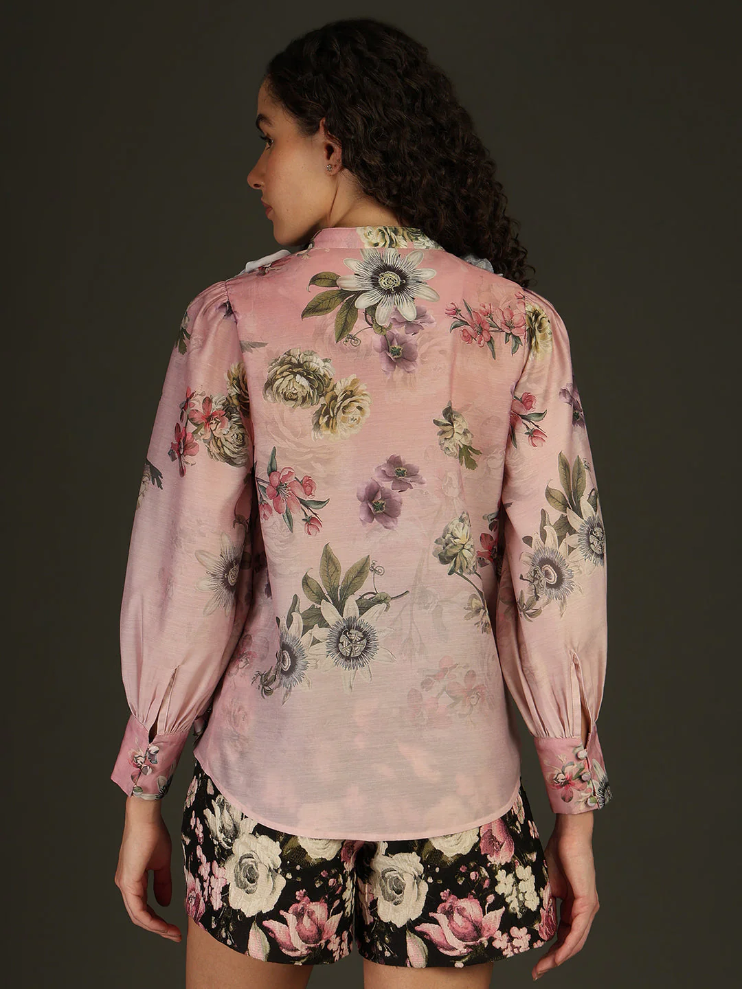 MARQUEE Pink Floral Shirt - Image 4