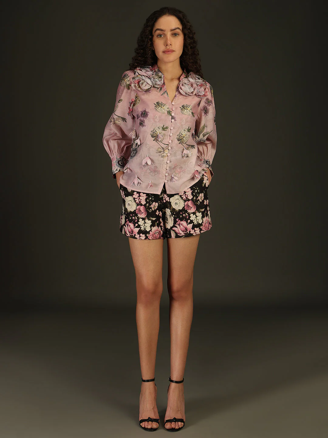 MARQUEE Pink Floral Shirt - Image 5
