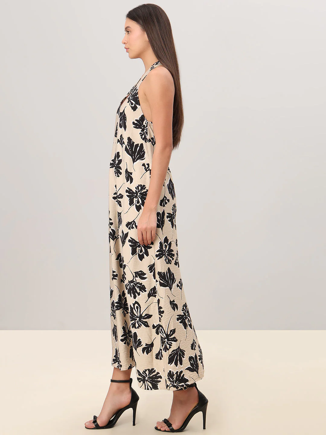 Floral Print Halter Neck Dress - Image 3