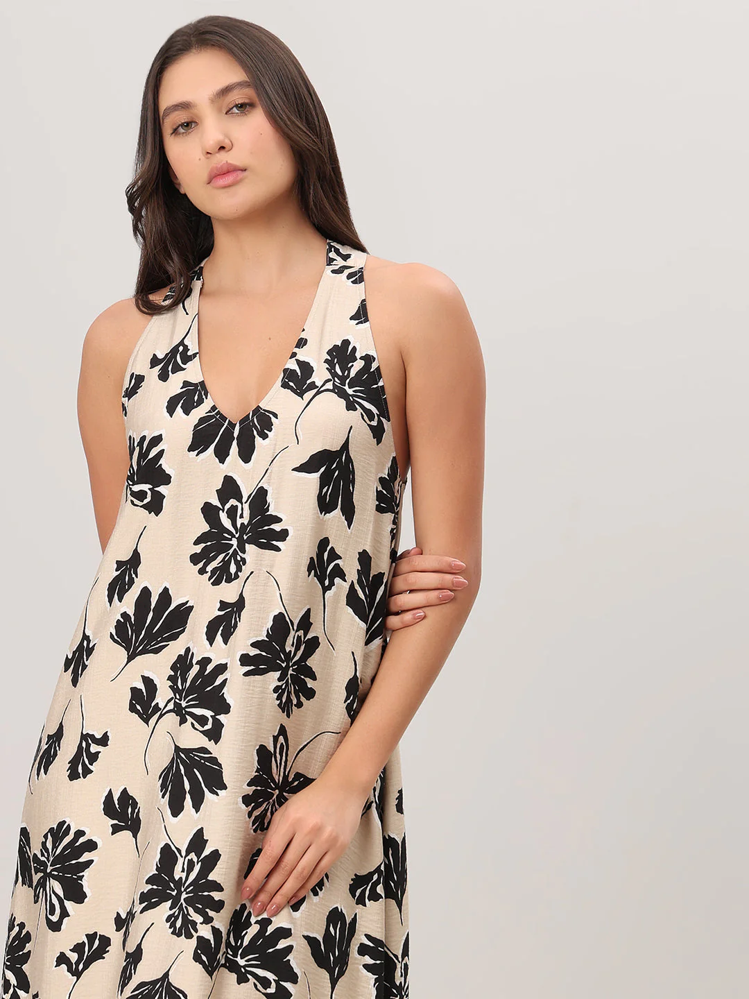 Floral Print Halter Neck Dress - Image 5