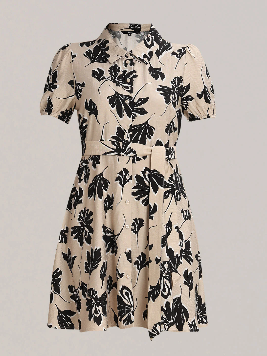 Floral Print Short Shirt Dress - Image 7