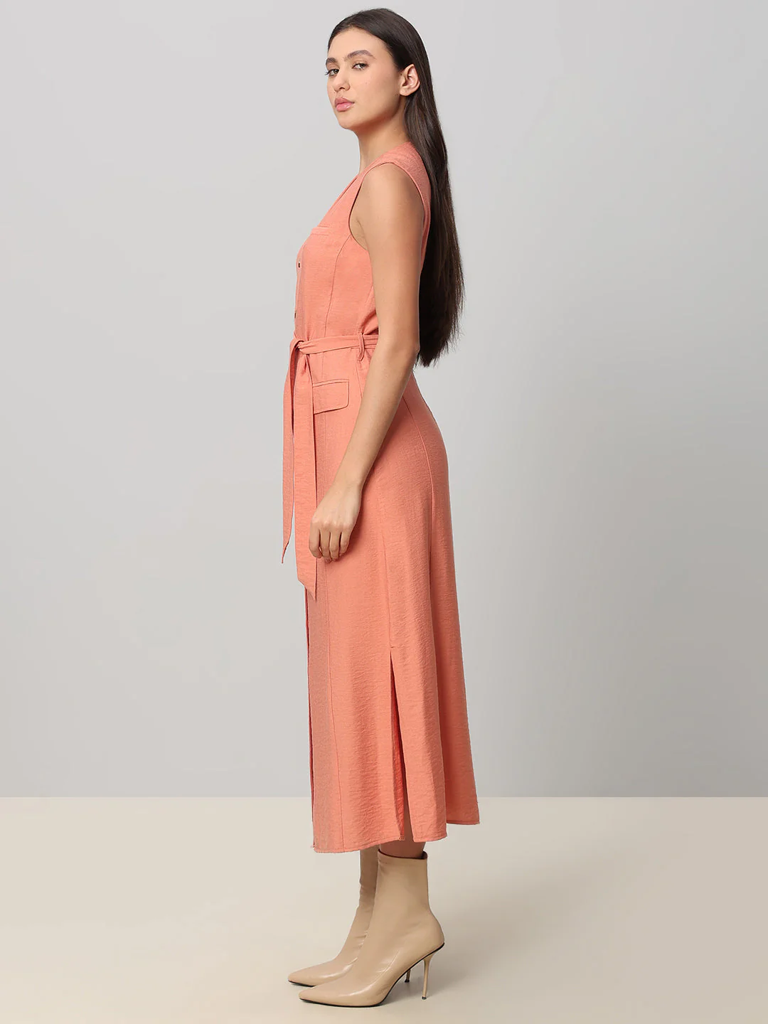 V-Neck Sleeveless Dress - Image 3
