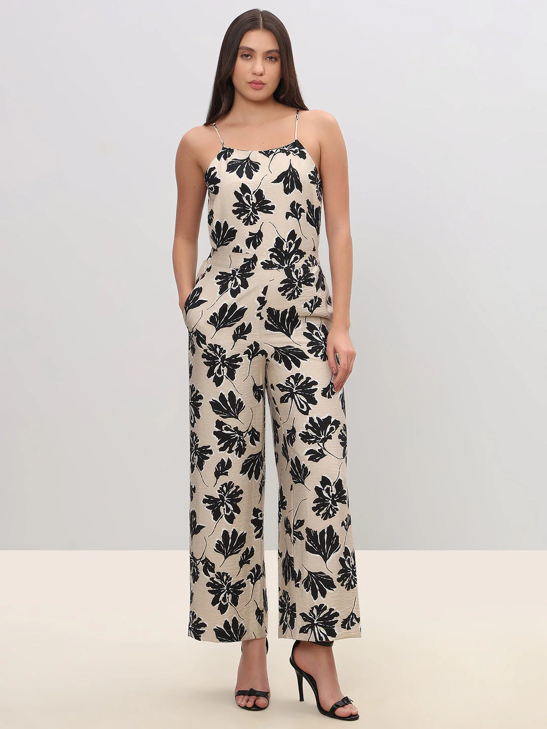 Floral Print High Rise Pants - Image 5