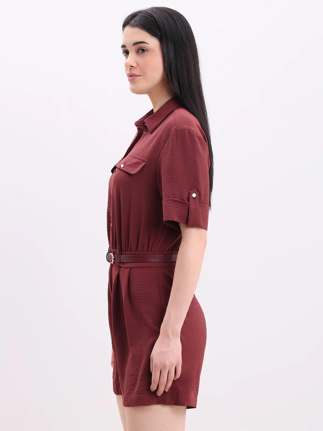 Dark Red Playsuit - Image 3