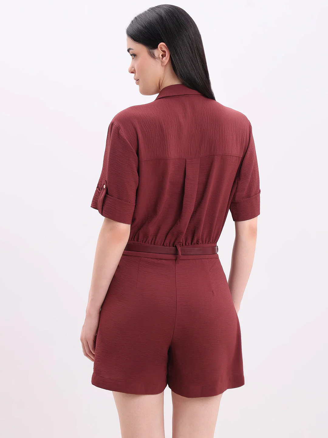 Dark Red Playsuit - Image 4