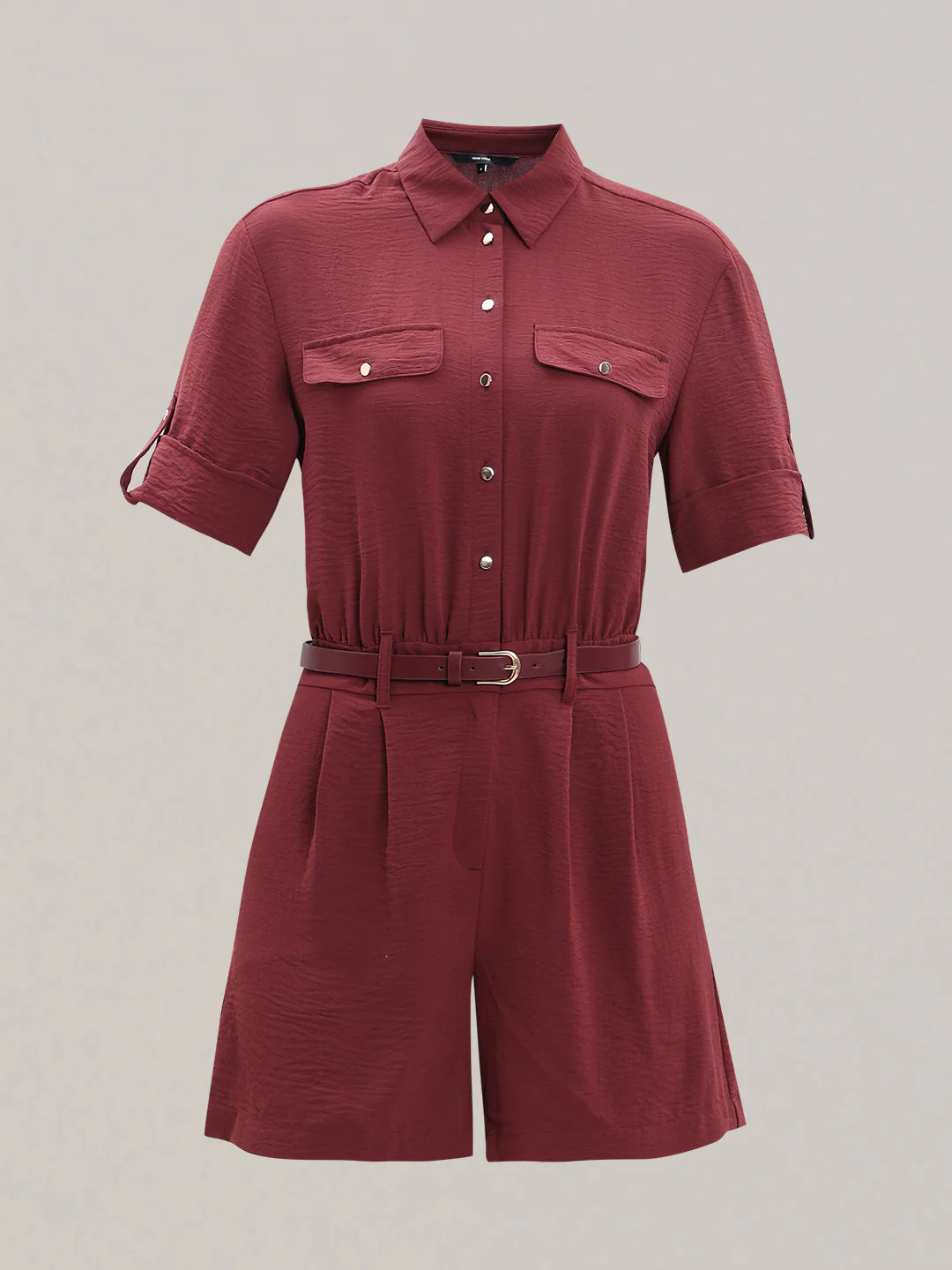 Dark Red Playsuit - Image 7