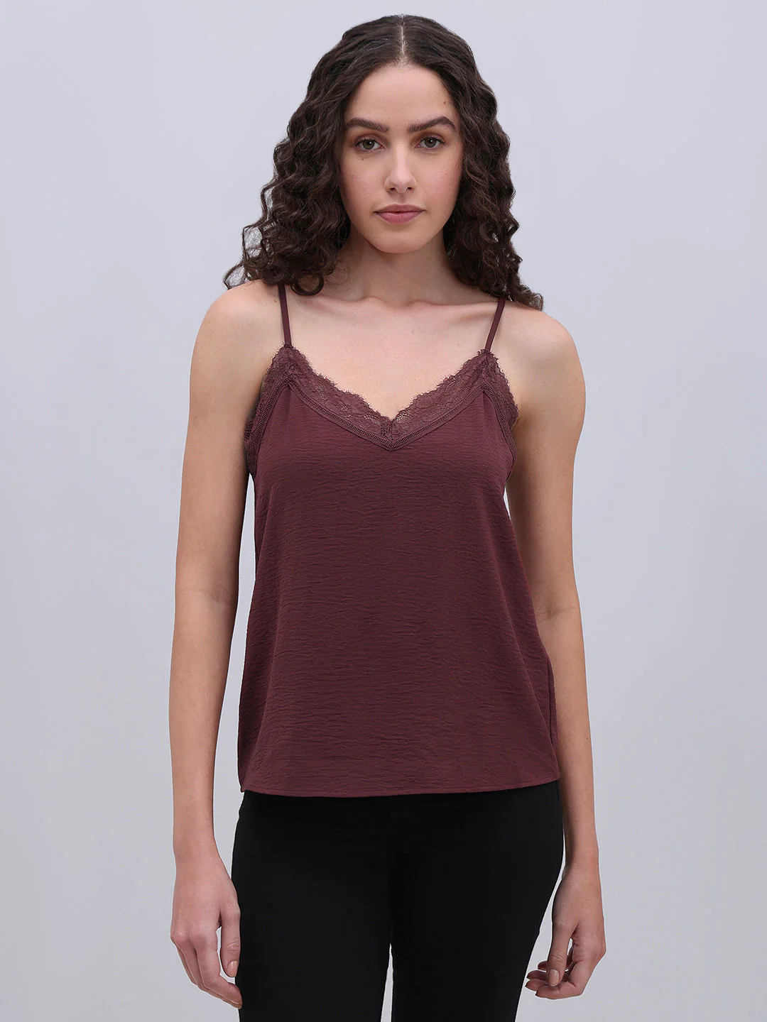 Lace Trim Cami Top - Image 2