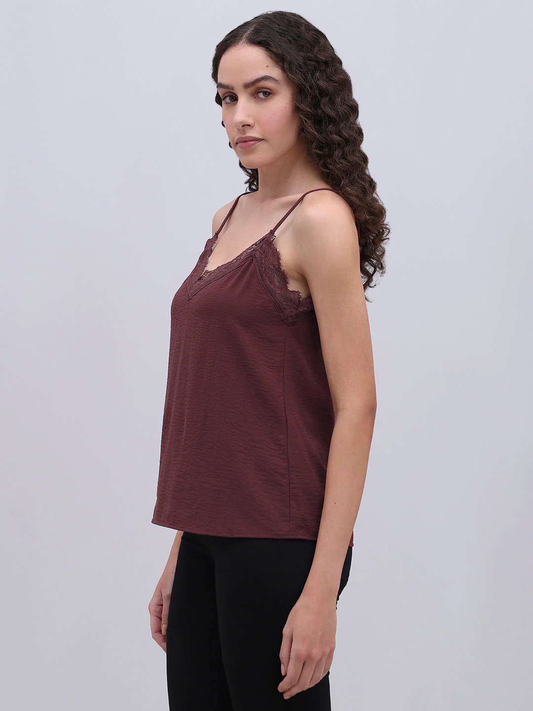 Lace Trim Cami Top - Image 3