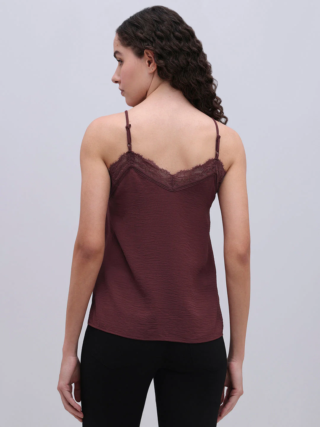 Lace Trim Cami Top - Image 4