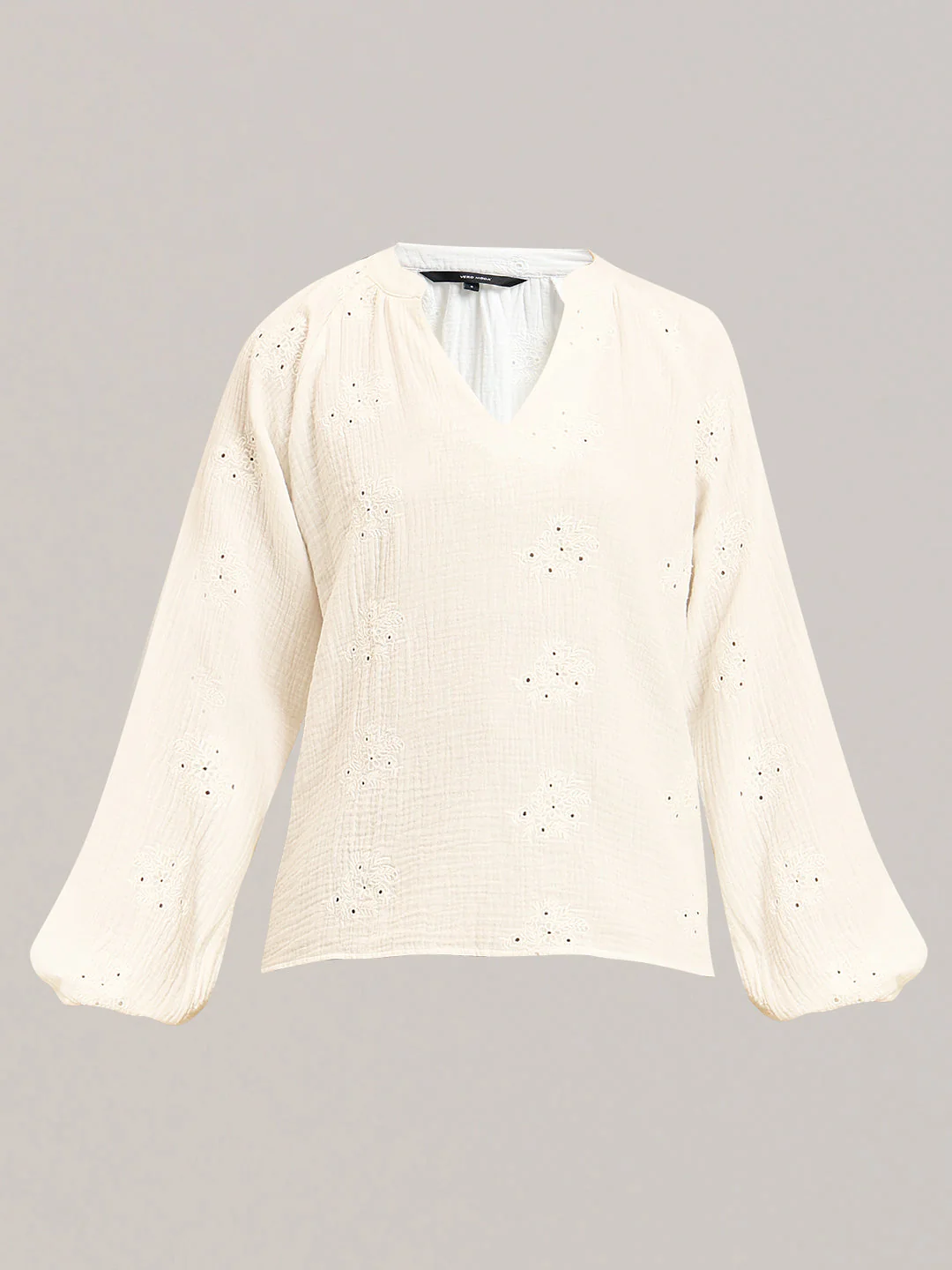 Embroidered V-Neck Top - Image 7