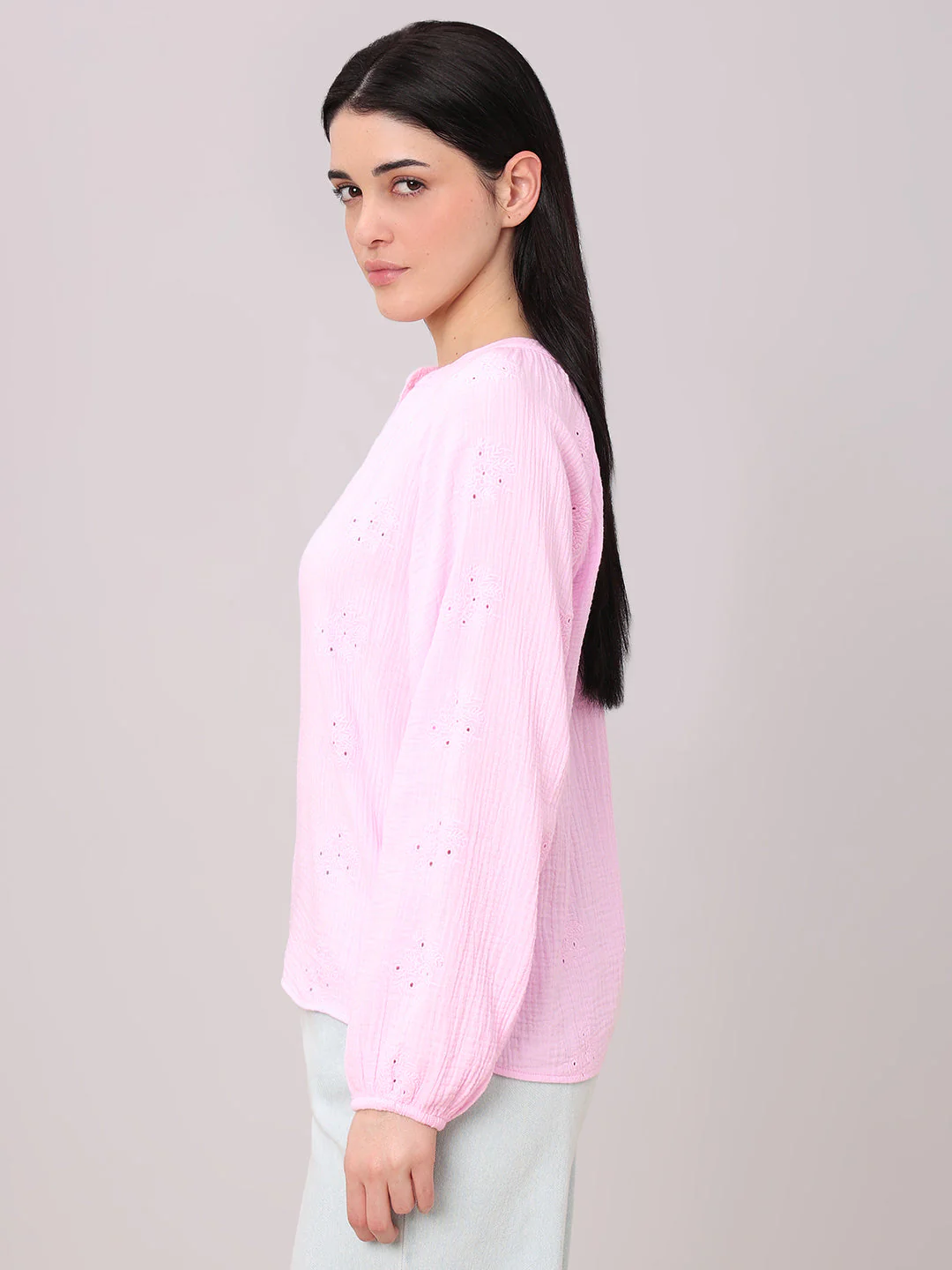 Pink Embroidered Top - Image 3