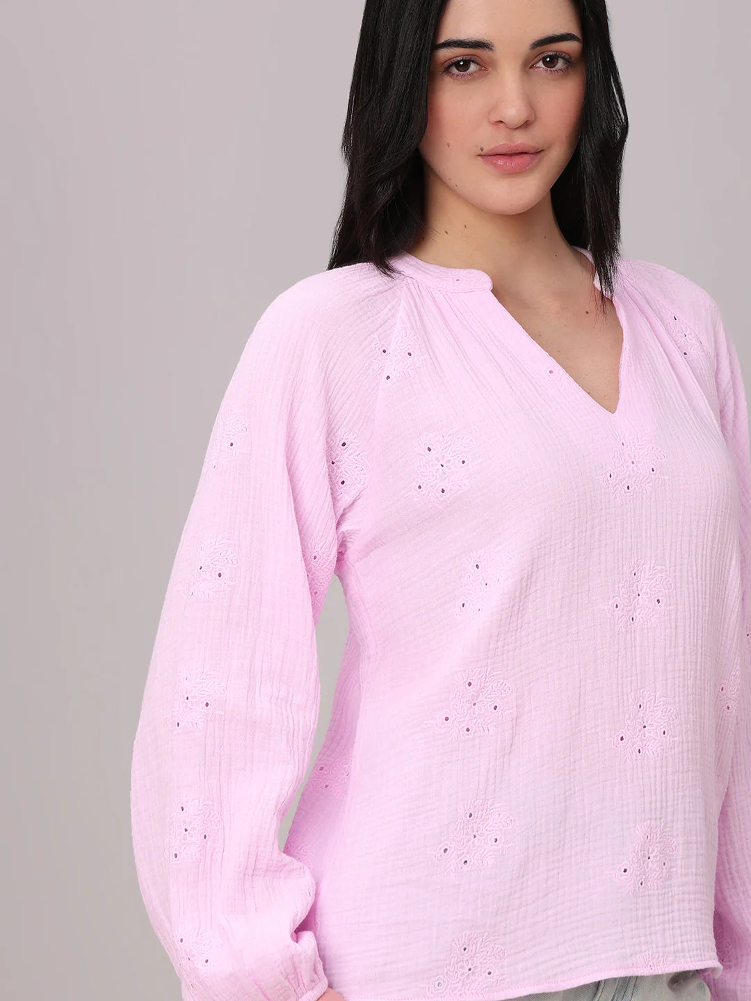 Pink Embroidered Top - Image 6
