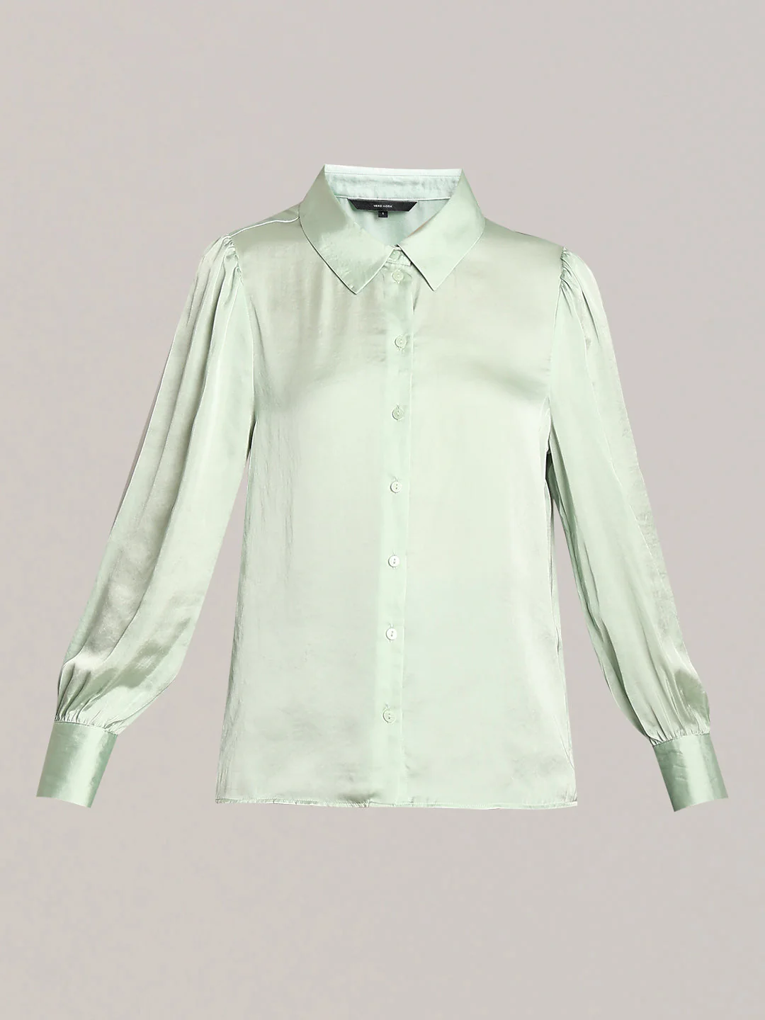 Mint Green Satin Regular Fit Shirt - Image 7