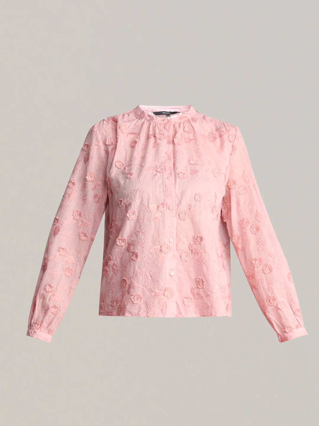 Pink Floral Textured Cotton Top - Image 7