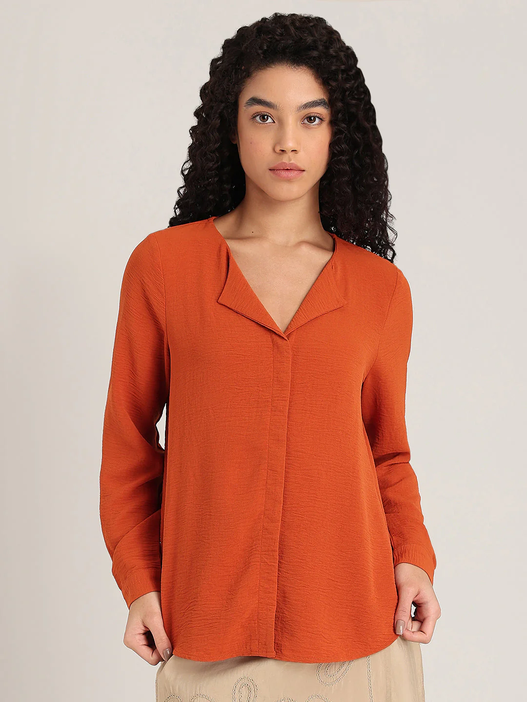 Rust Orange Full Sleeves Top - Image 2