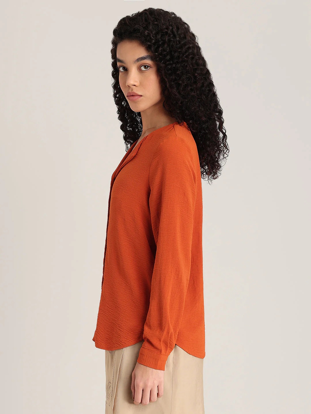Rust Orange Full Sleeves Top - Image 3