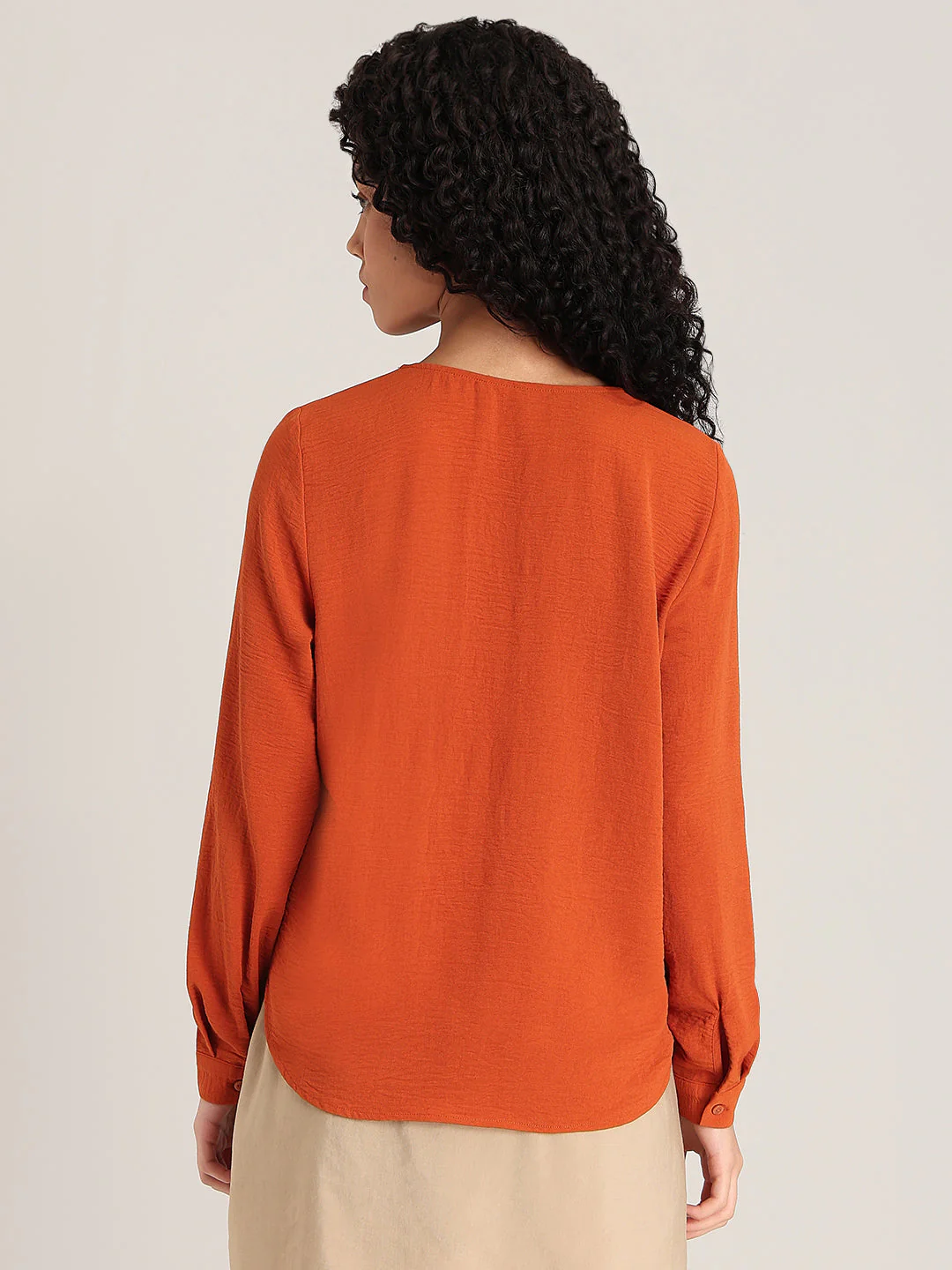 Rust Orange Full Sleeves Top - Image 4