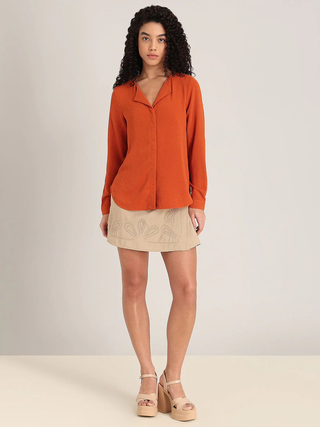 Rust Orange Full Sleeves Top - Image 5