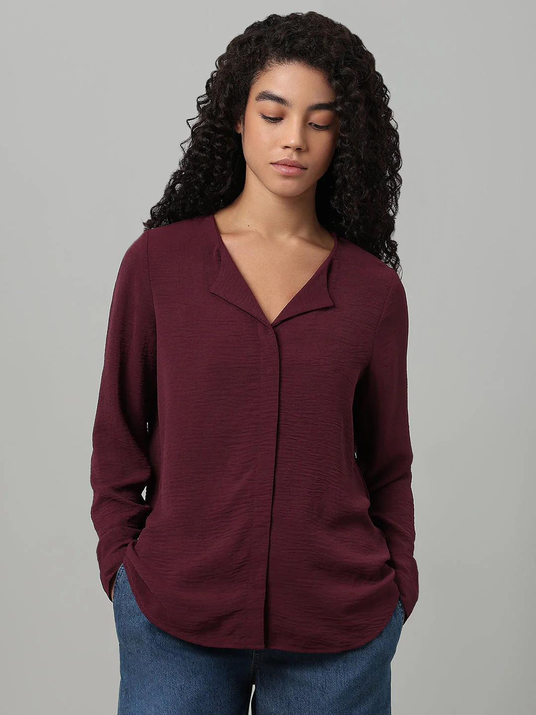 Maroon Full Sleeves Top - Image 2