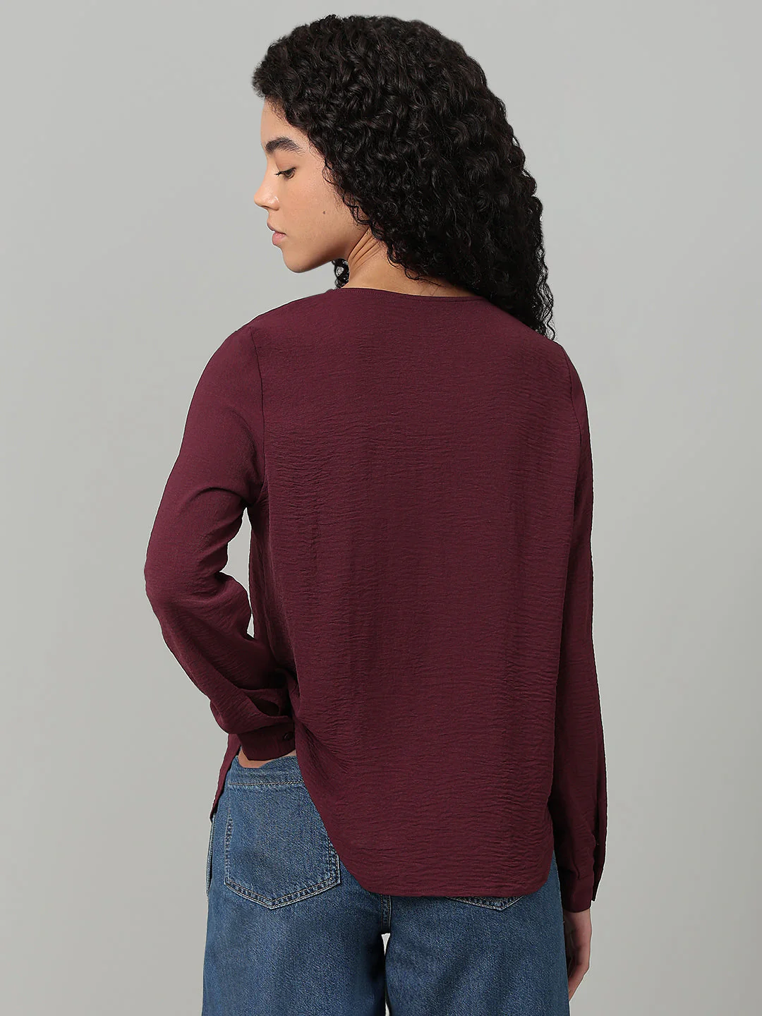 Maroon Full Sleeves Top - Image 4
