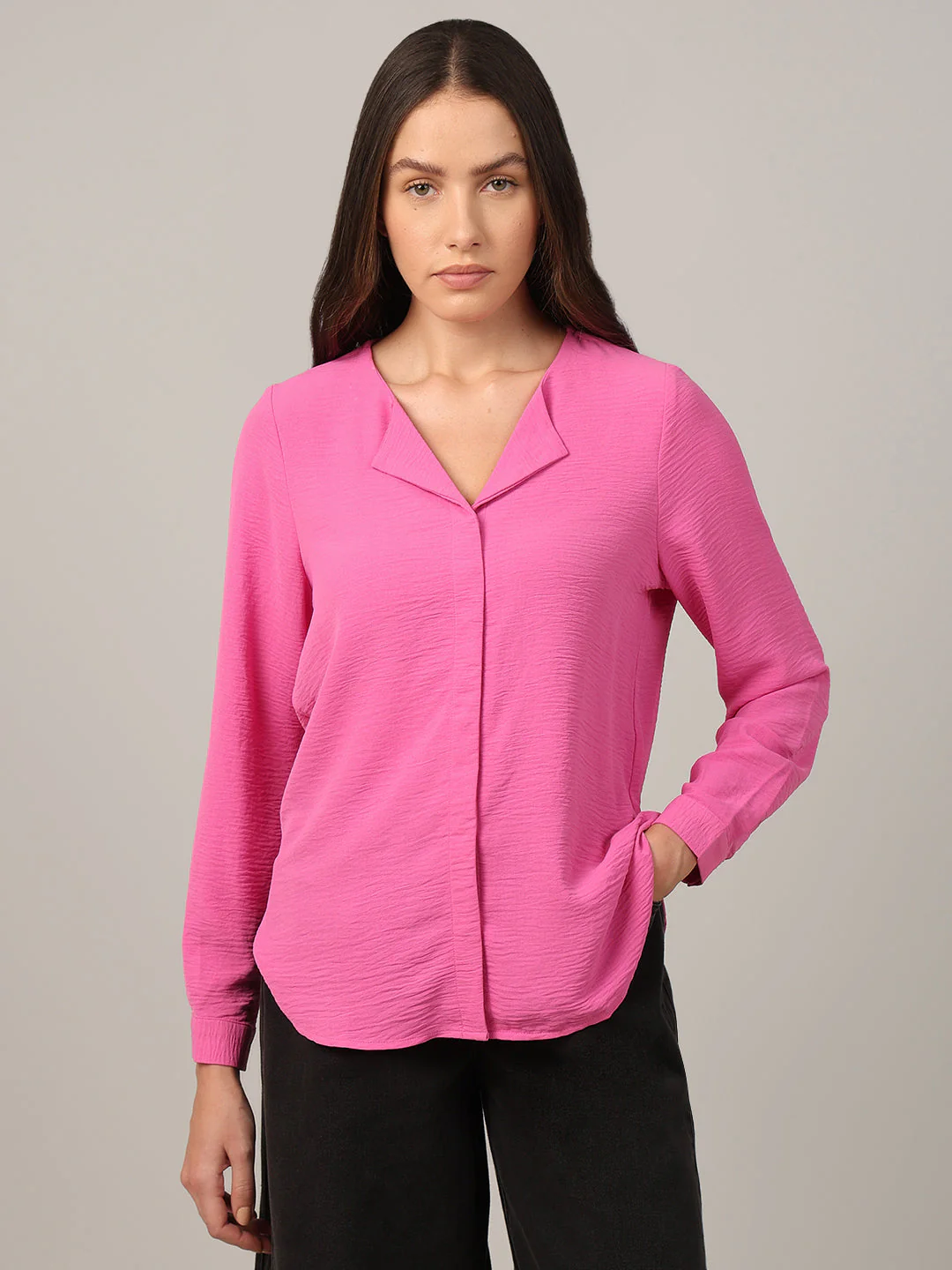 Bright Pink Full Sleeves Top - Image 2