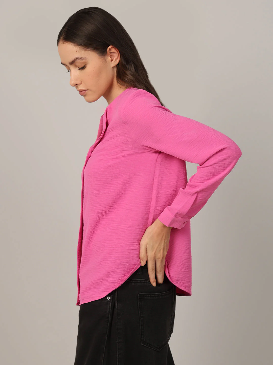 Bright Pink Full Sleeves Top - Image 3