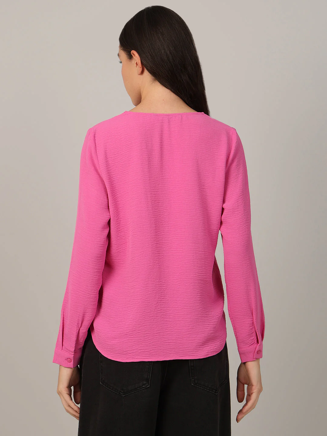 Bright Pink Full Sleeves Top - Image 4