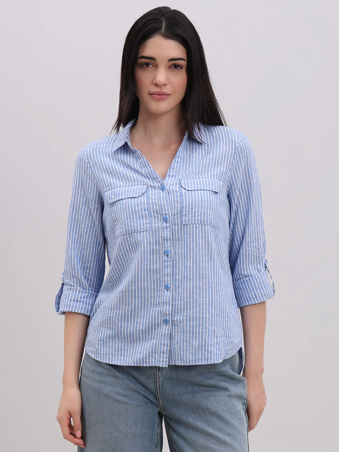 Light Blue Striped Shirt - Image 2