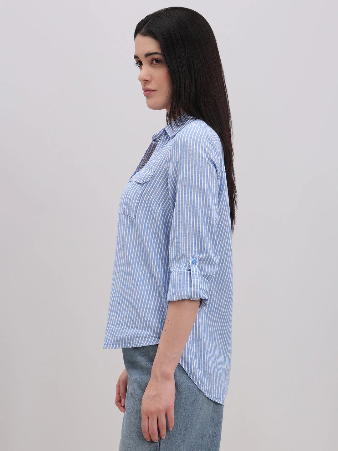 Light Blue Striped Shirt - Image 3