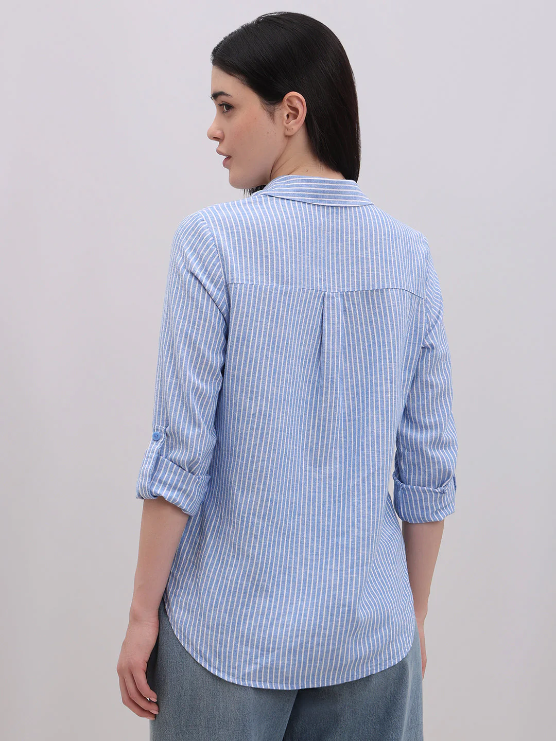 Light Blue Striped Shirt - Image 4
