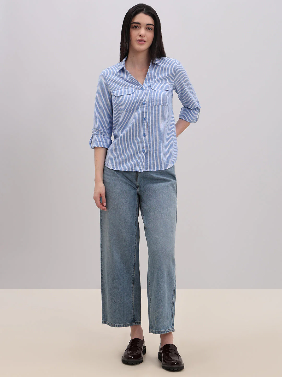 Light Blue Striped Shirt - Image 5