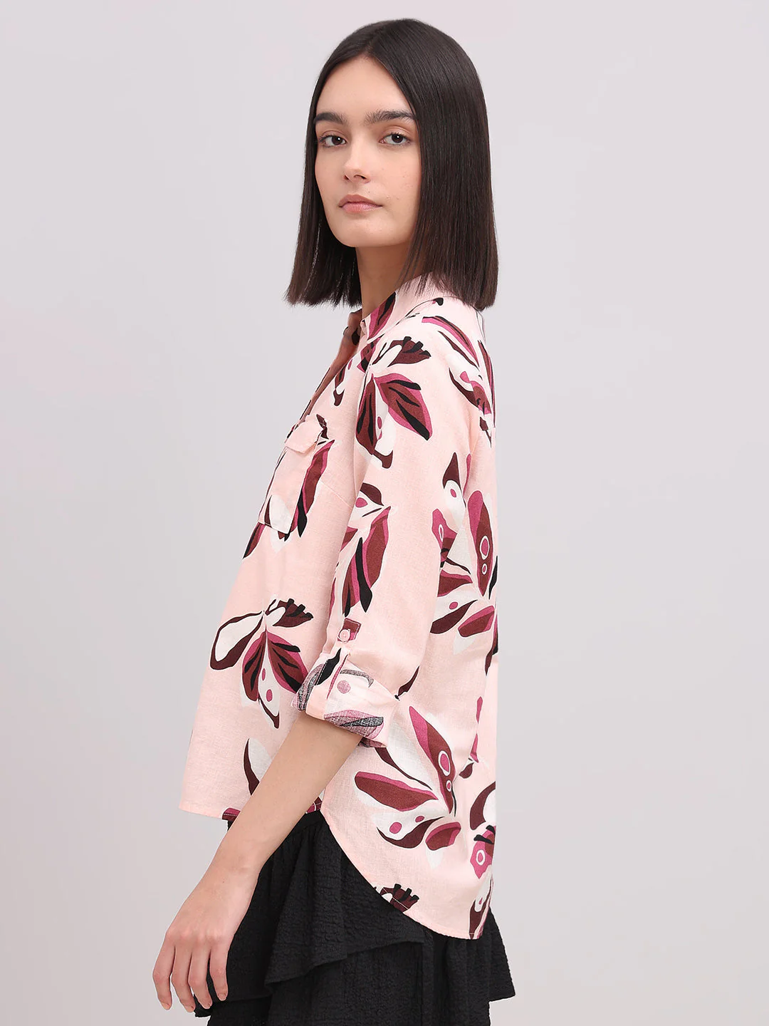 Pink Abstract Print Shirt - Image 3