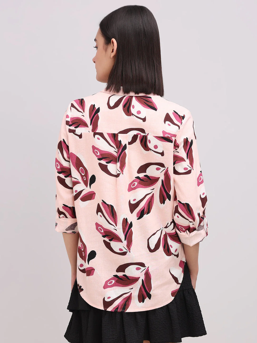 Pink Abstract Print Shirt - Image 4