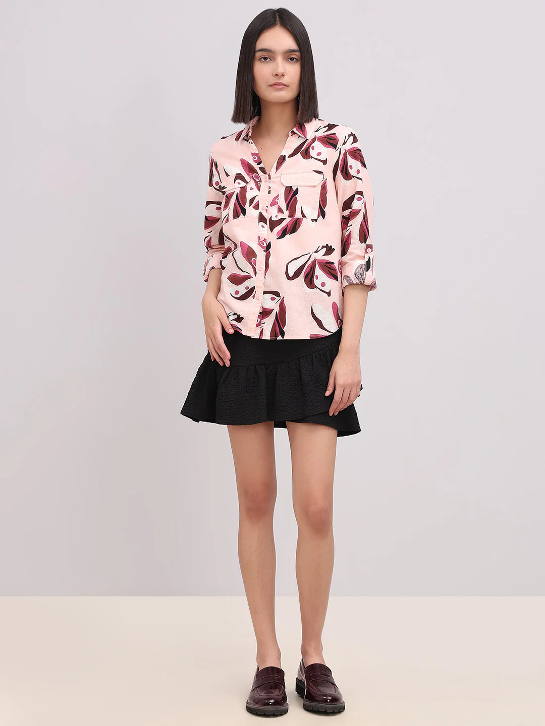 Pink Abstract Print Shirt - Image 5