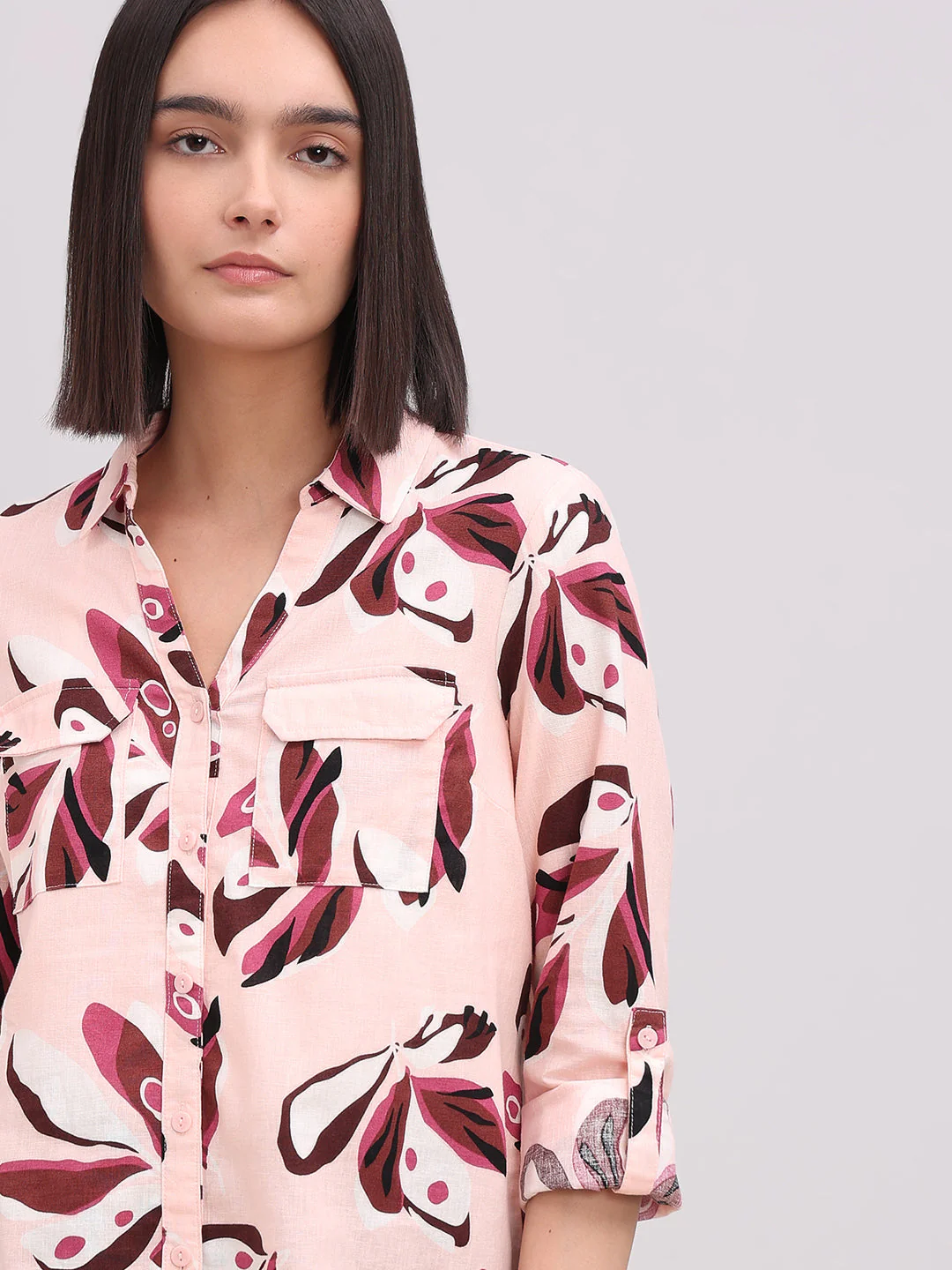 Pink Abstract Print Shirt - Image 6