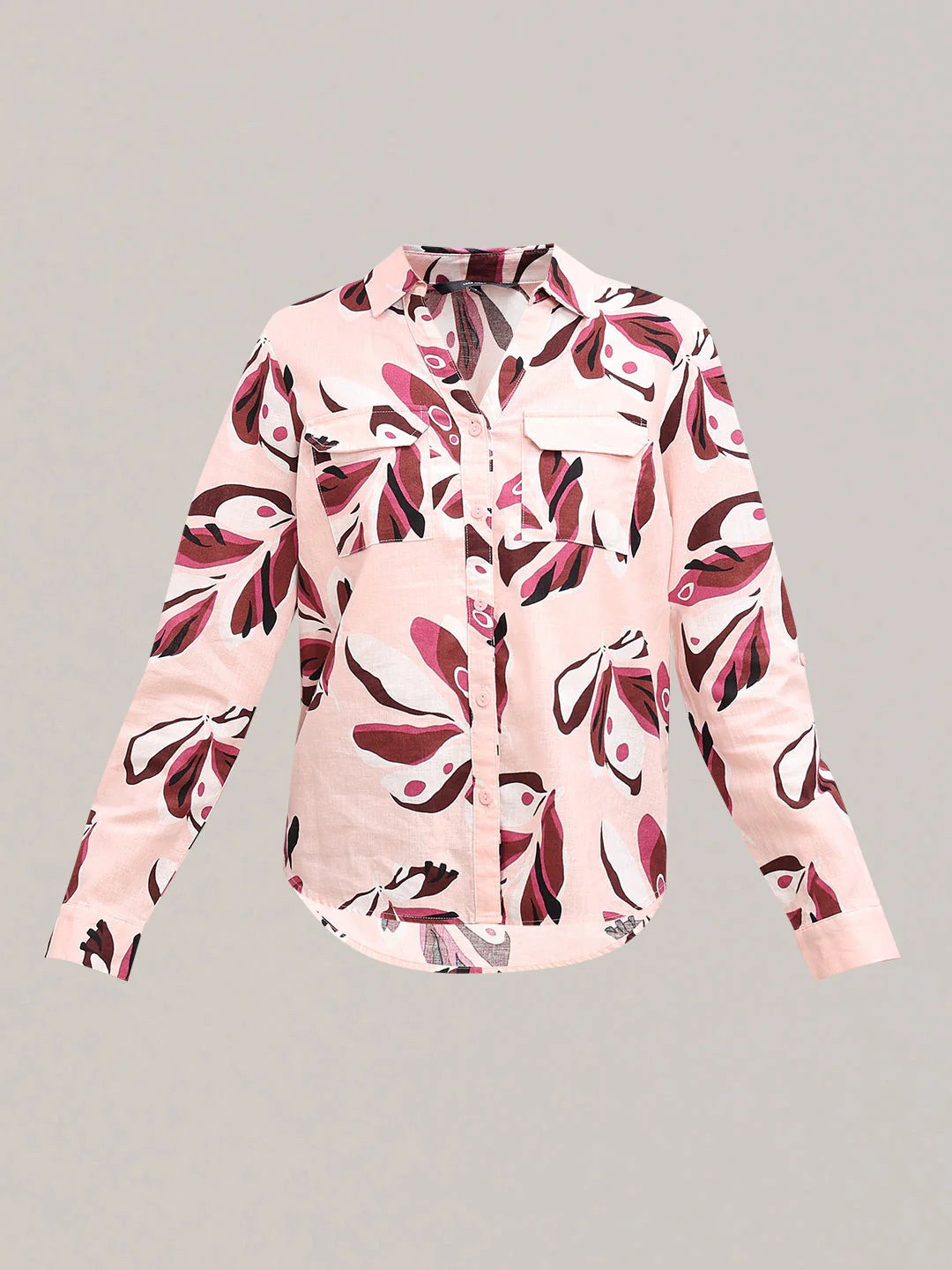 Pink Abstract Print Shirt - Image 7