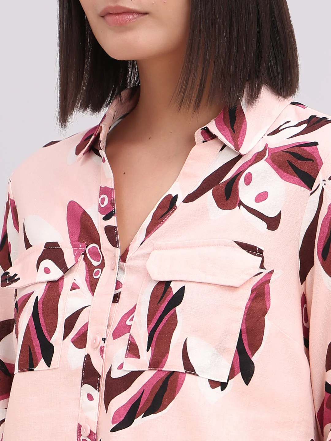 Pink Abstract Print Shirt - Image 8