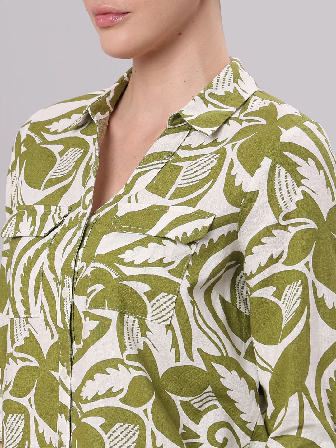 Green Printed Shirt - Image 8