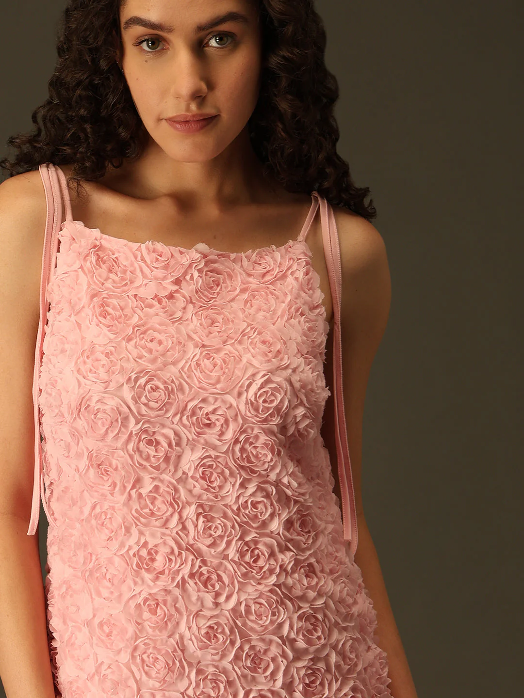MARQUEE Pink Floral Textured Mini Dress - Image 6